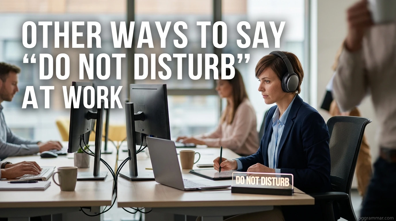 Other Ways to Say “Do Not Disturb at Work”