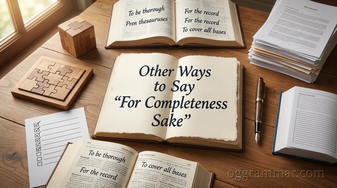 Other Ways to Say “For Completeness Sake”