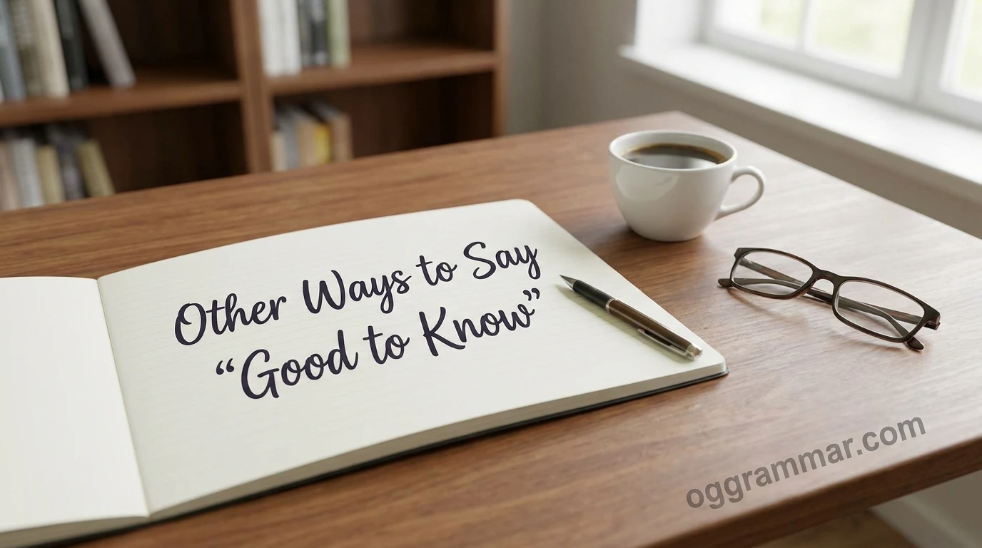Other Ways to Say “Good to Know”