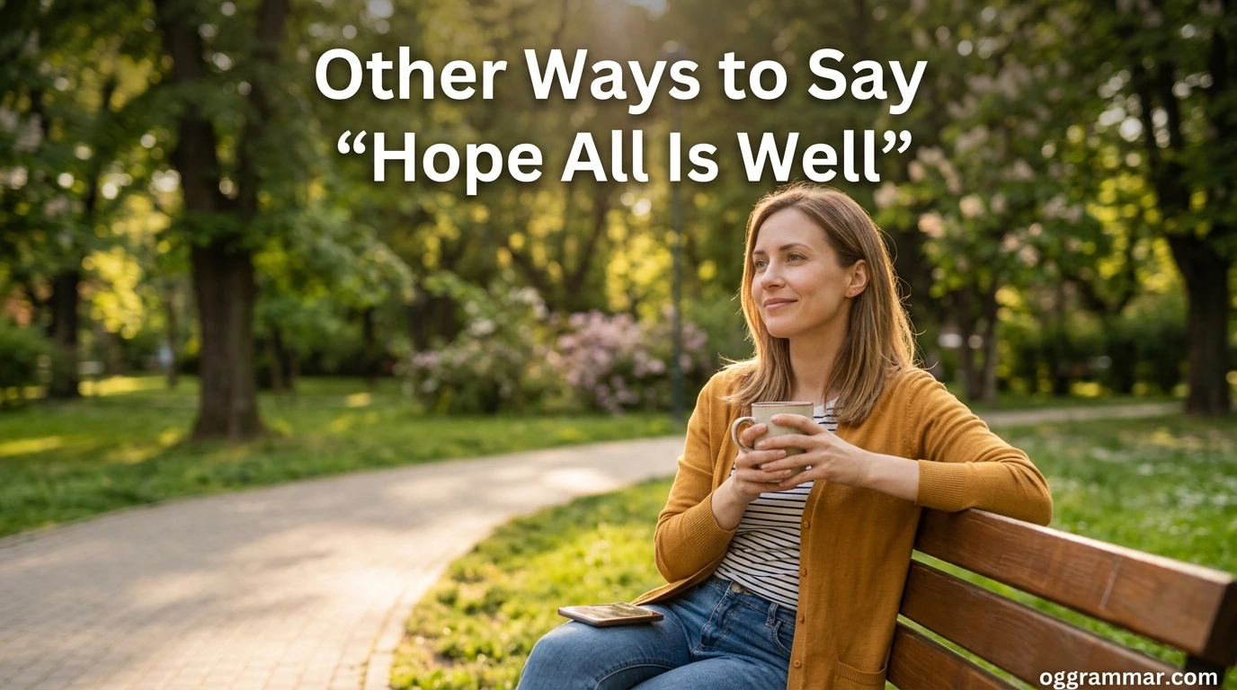 Other Ways to Say “Hope All Is Well”