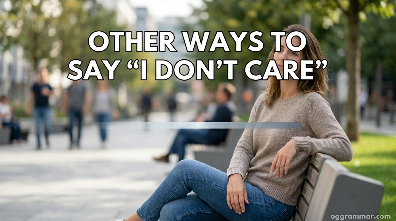 Other Ways to Say “I Don’t Care”