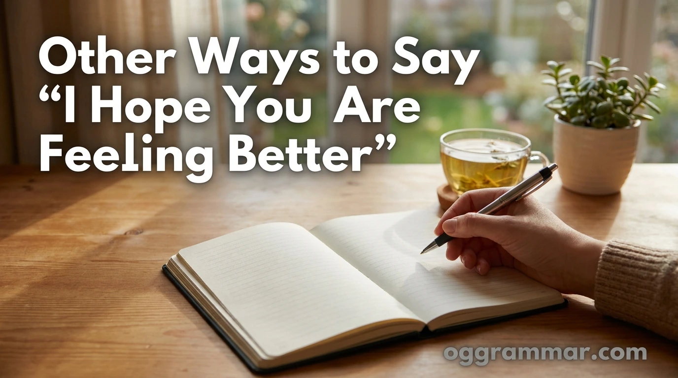 Other Ways to Say “I Hope You Are Feeling Better”