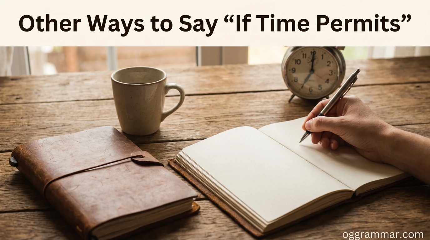 Other Ways to Say “If Time Permits”