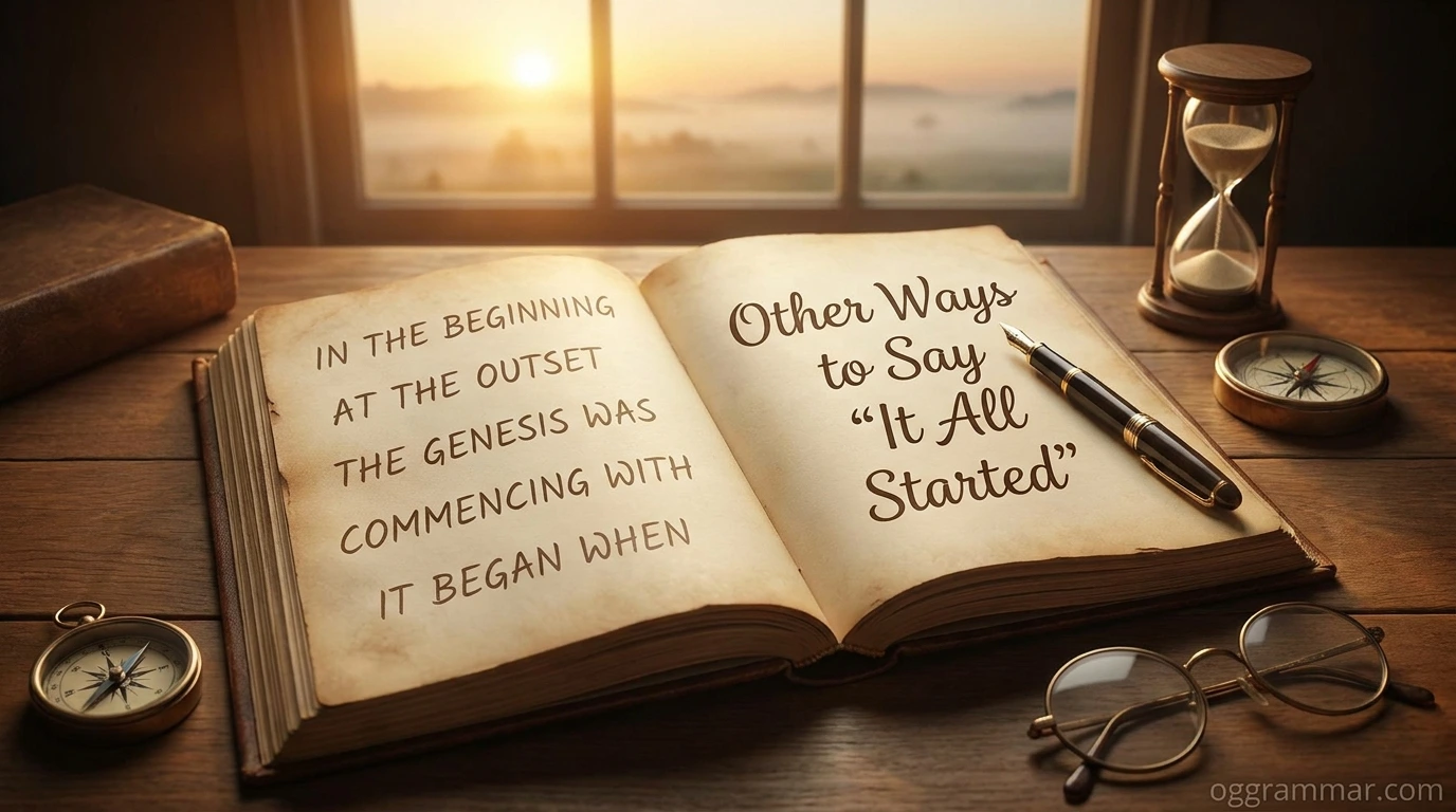 Other Ways to Say “It All Started”