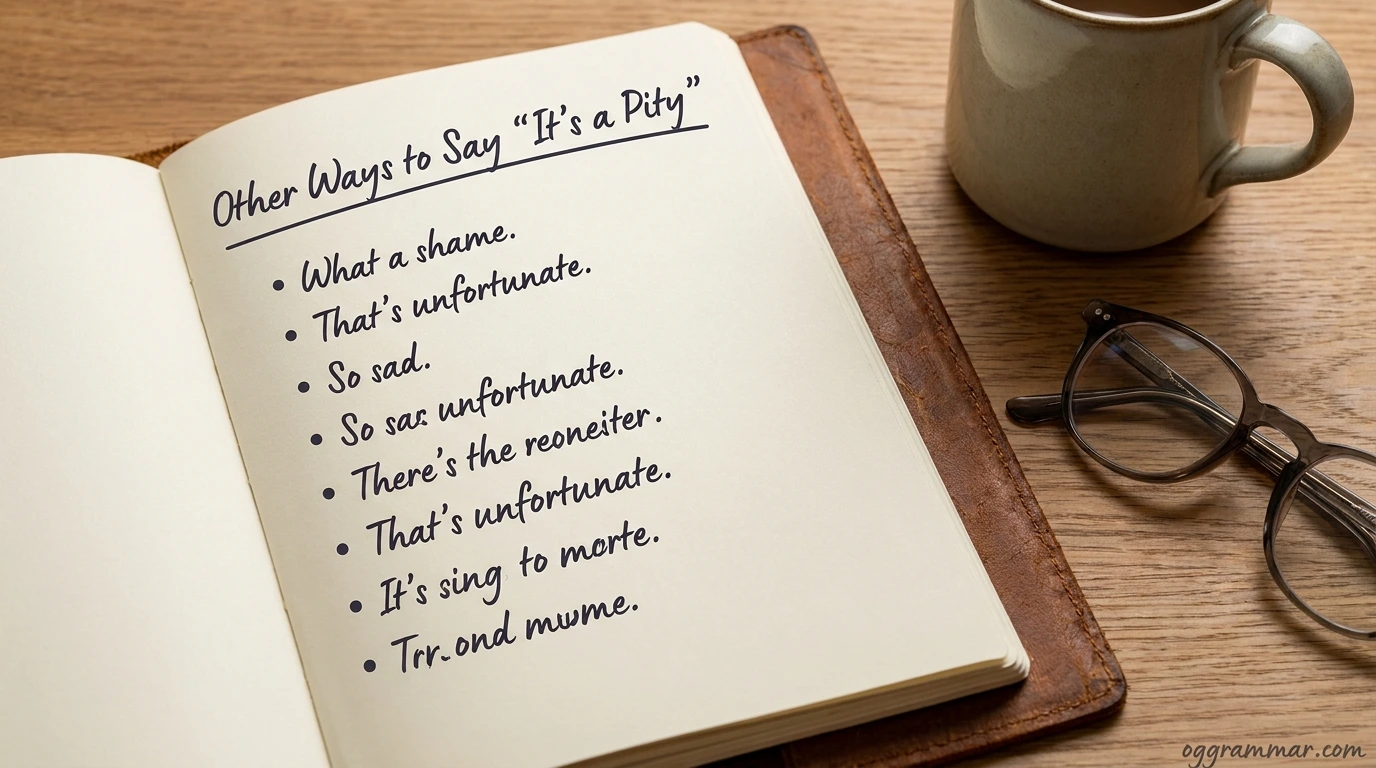 Other Ways to Say “It’s a Pity”