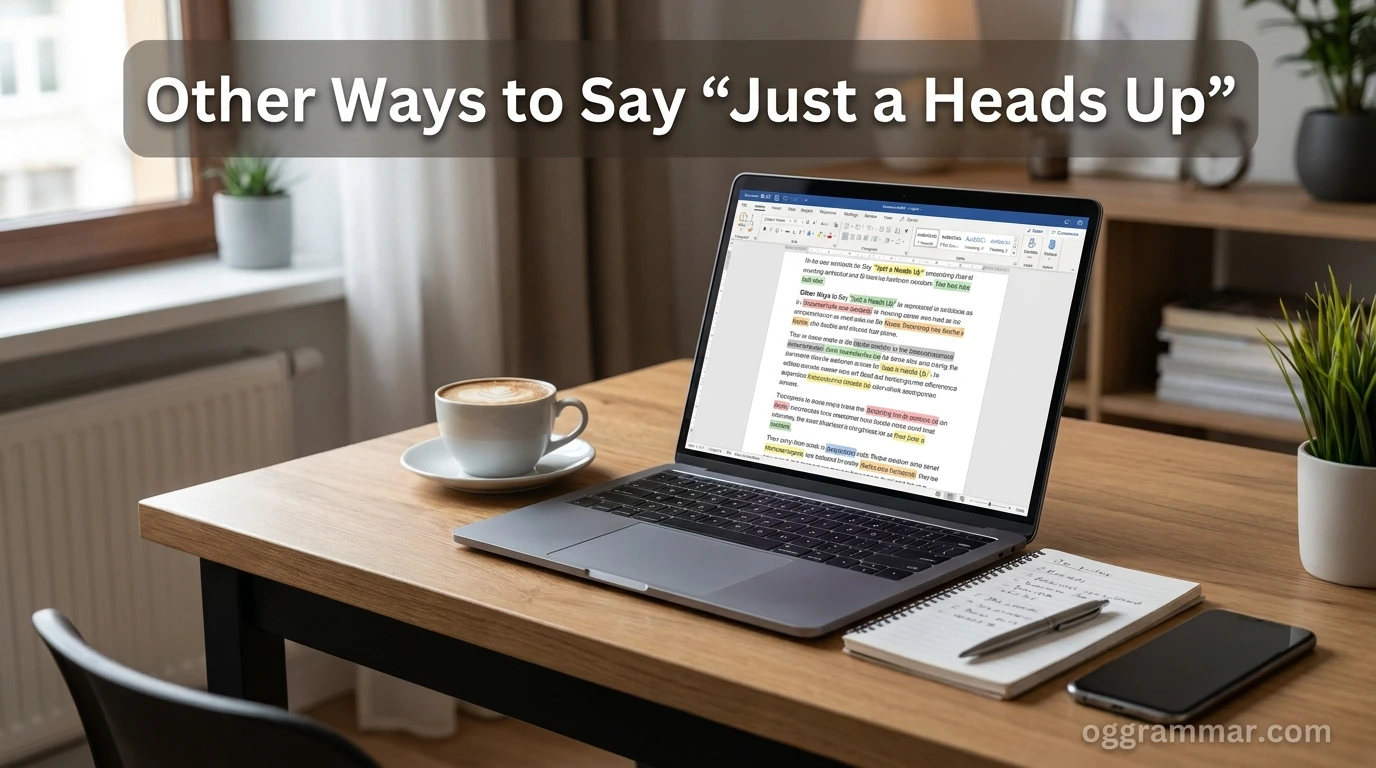 Other Ways to Say “Just a Heads Up”