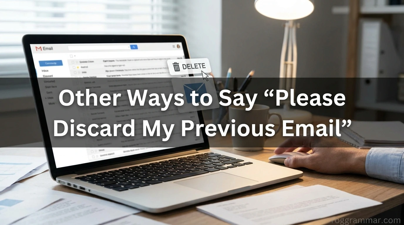 Other Ways to Say “Please Discard My Previous Email”