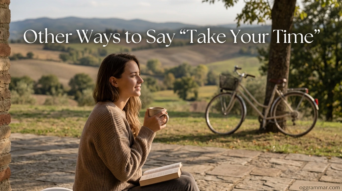 Other Ways to Say “Take Your Time”