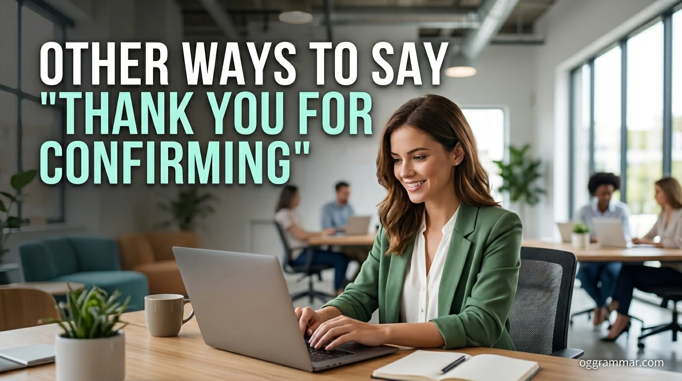 Other Ways to Say “Thank You for Confirming”