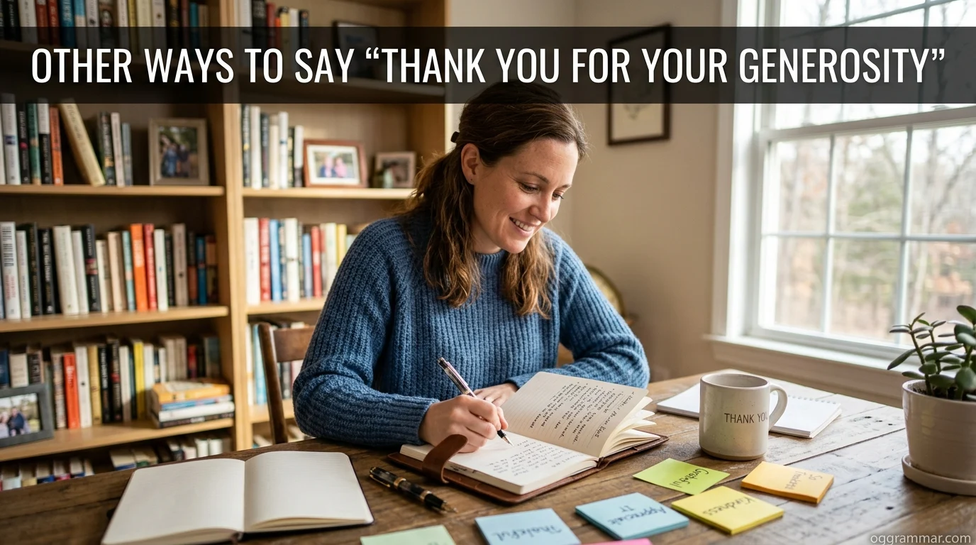 Other Ways to Say “Thank You for Your Generosity”