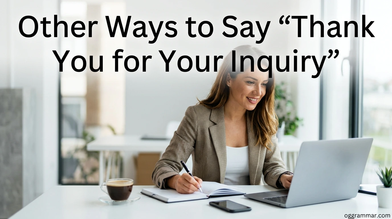 Other Ways to Say “Thank You for Your Inquiry”