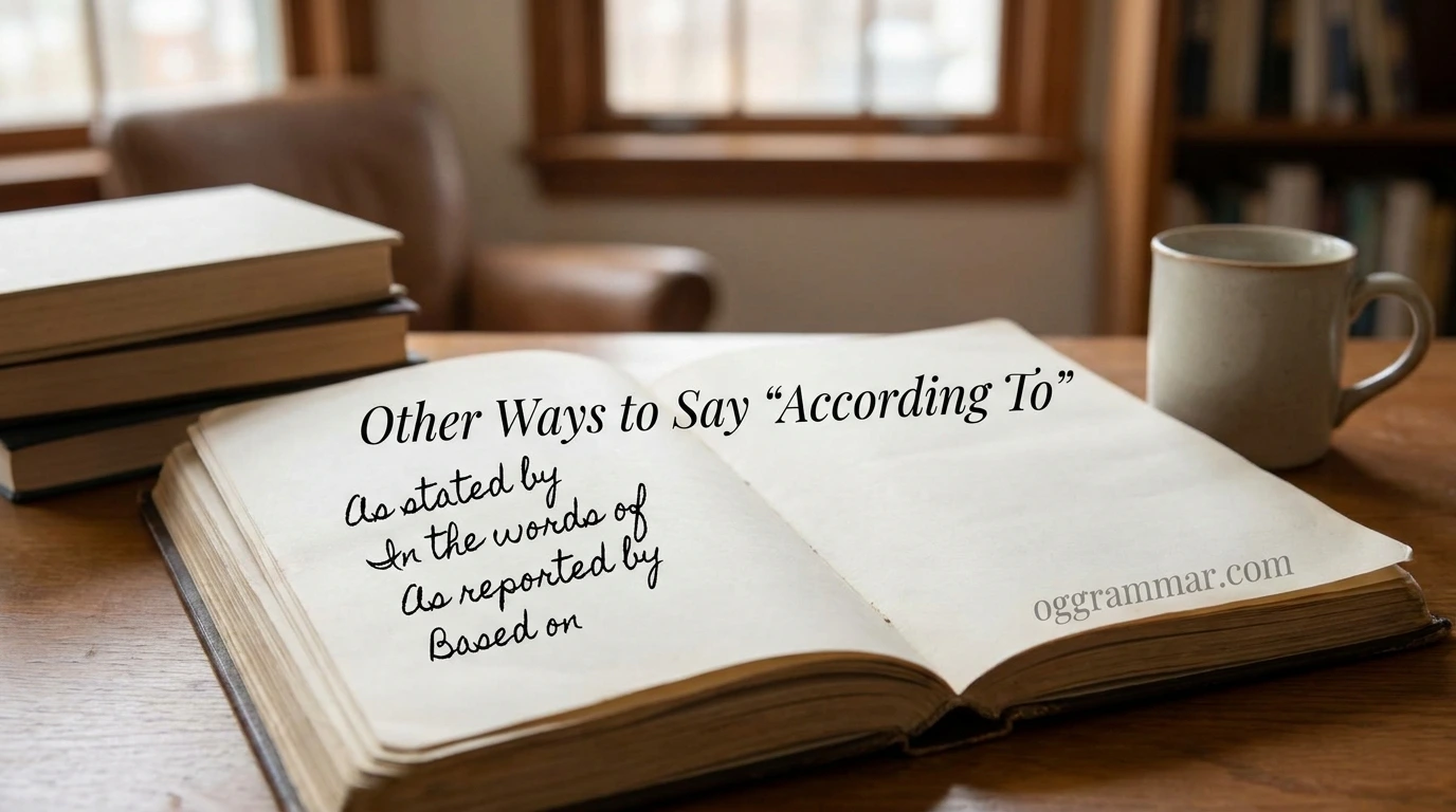 Other Ways to Say “According To”