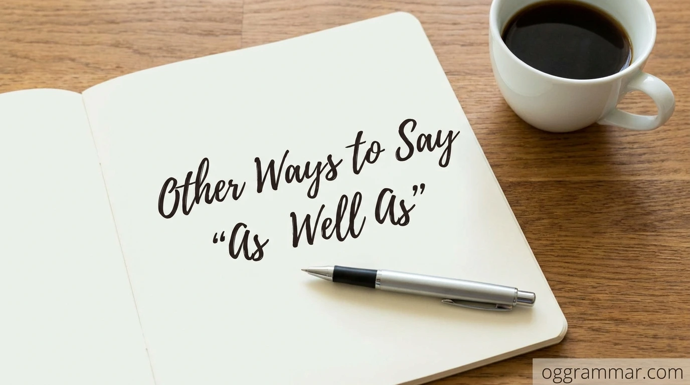 Other Ways to Say “As Well As”