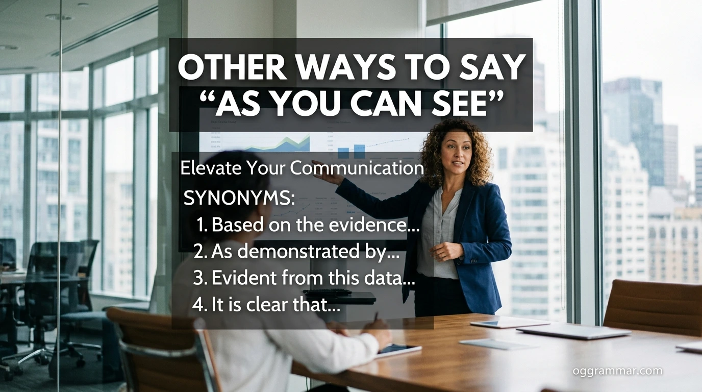 40 Other Ways to Say “As You Can See”