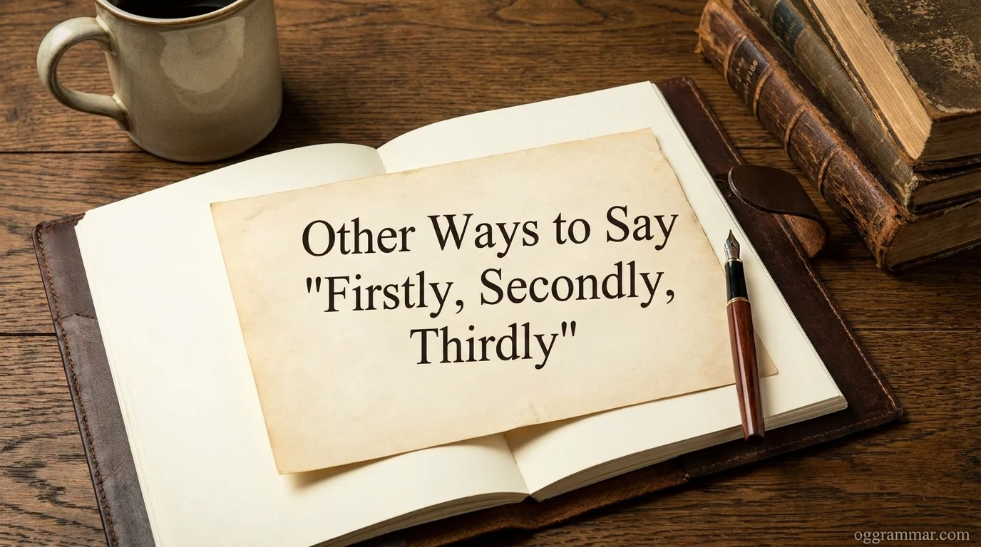 Other Ways to Say “Firstly, Secondly, Thirdly”
