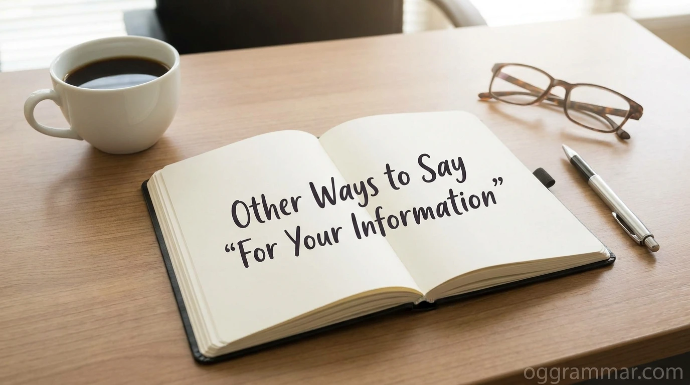 Other Ways to Say “For Your Information”