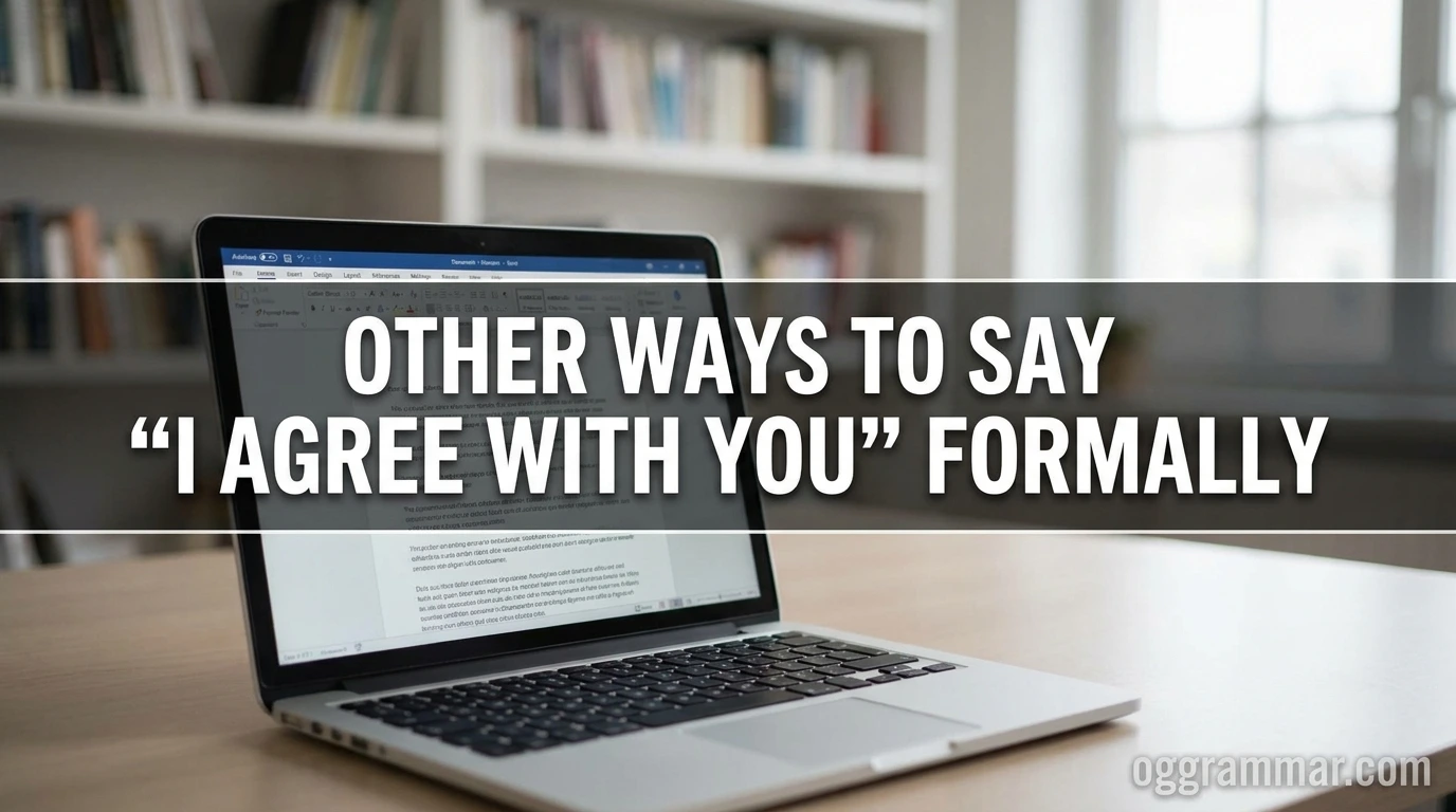 Other Ways to Say “I Agree With You” Formally