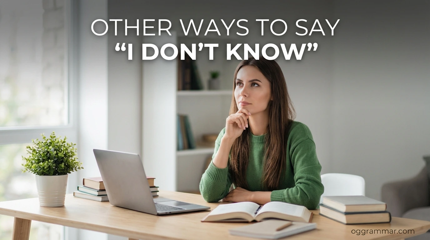 Other Ways to Say “I Don’t Know”