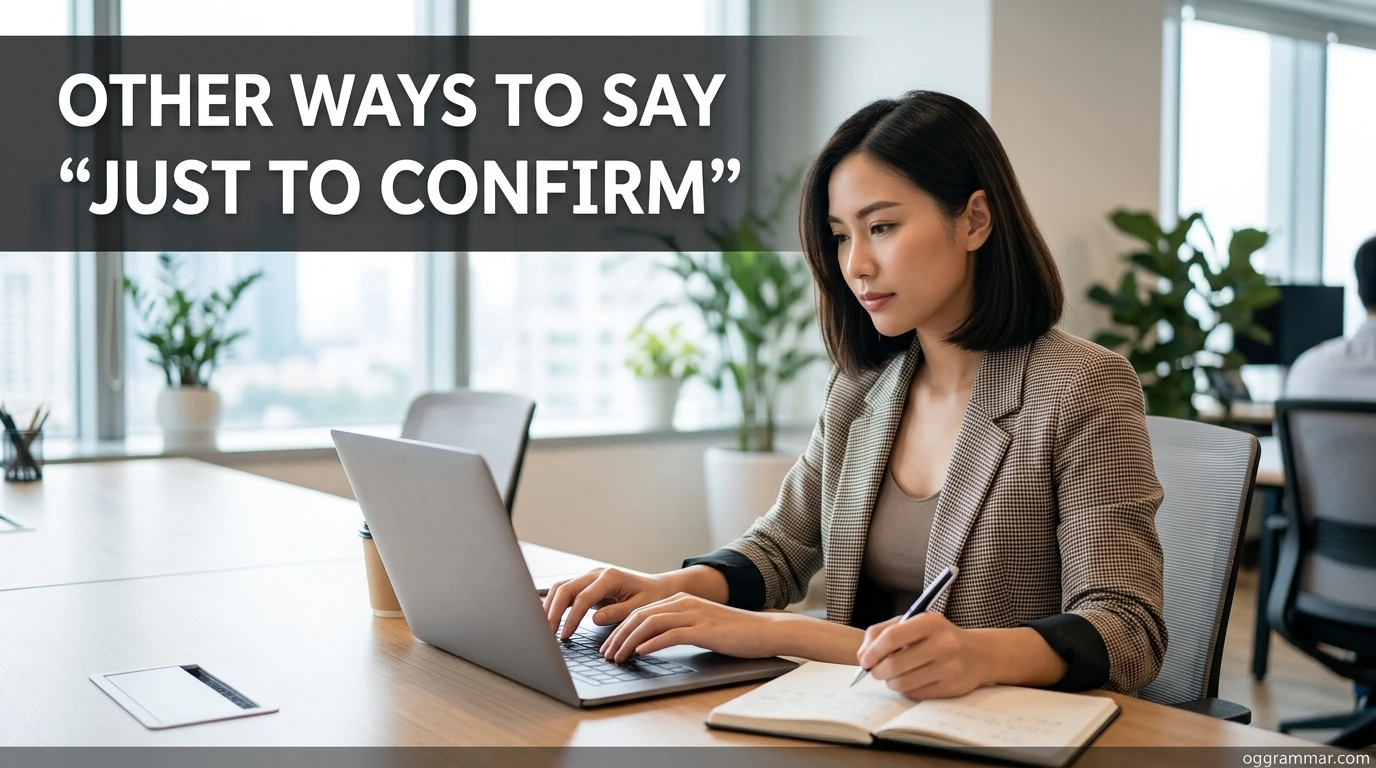Other Ways to Say “Just to Confirm”