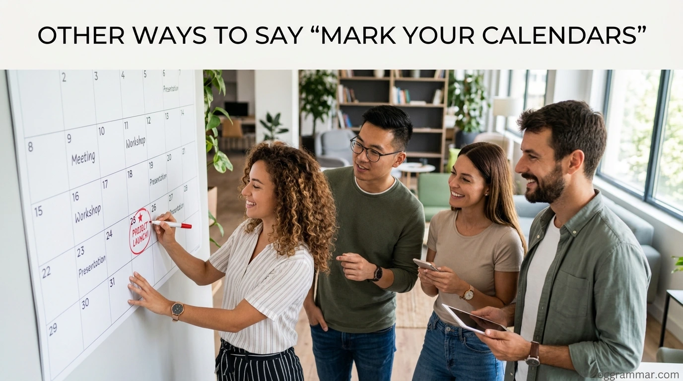 Other Ways to Say “Mark Your Calendars”