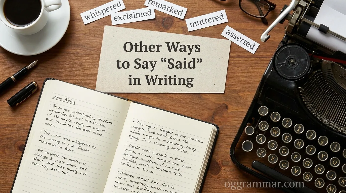 40 Other Ways to Say “Said” in Writing