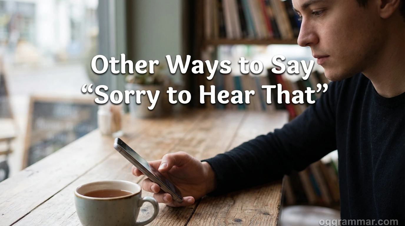 Other Ways to Say “Sorry to Hear That”