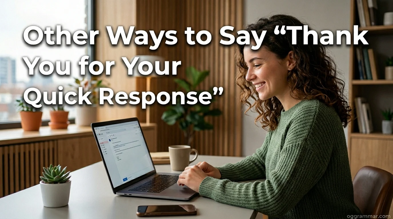 Other Ways to Say “Thank You for Your Quick Response”