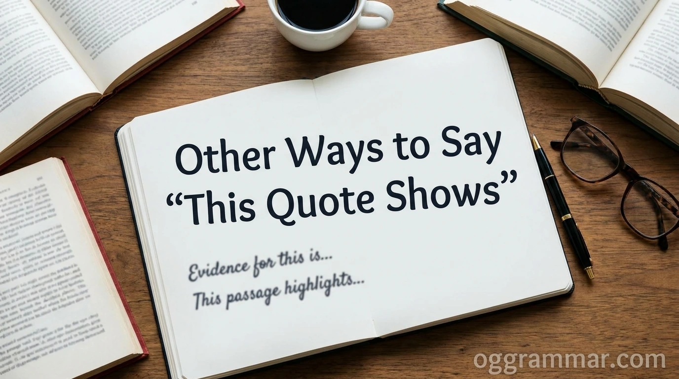 Other Ways to Say “This Quote Shows”