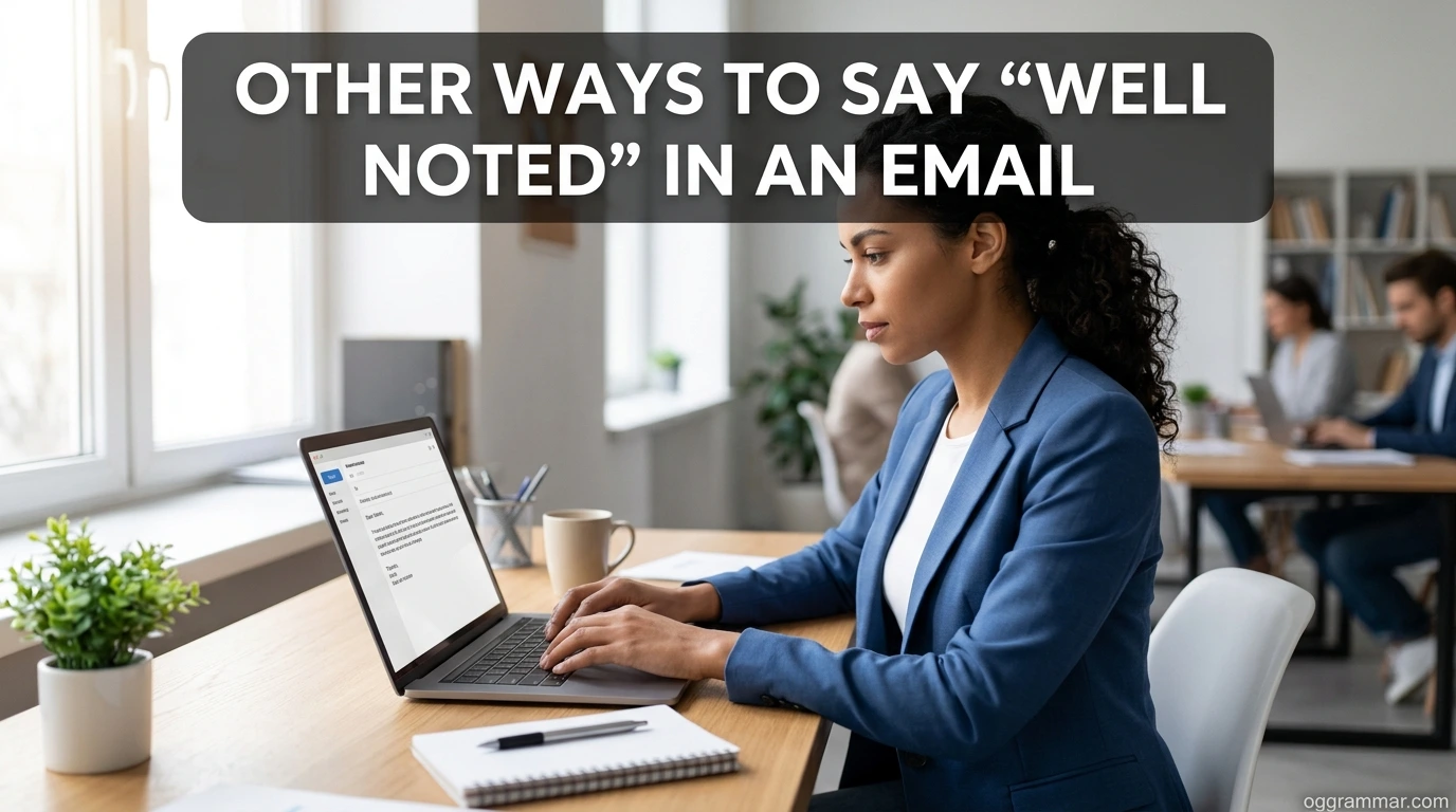 Other Ways to Say “Well Noted” in an Email