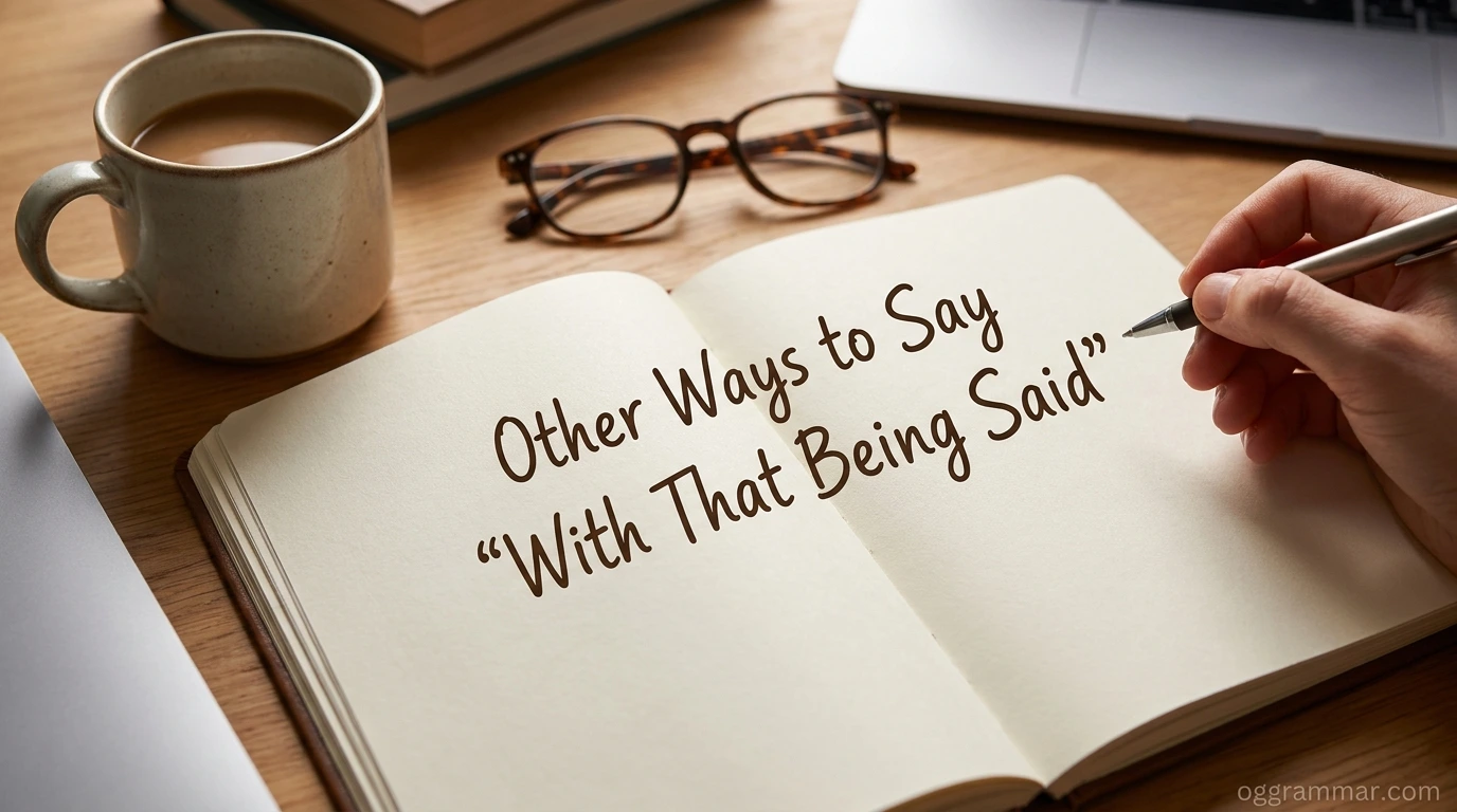 Other Ways to Say “With That Being Said”